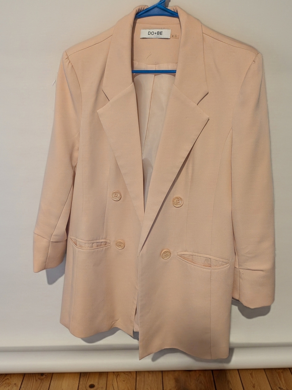 DO+BE Women's Cream Double-Breasted Blazer